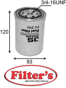 FC22234  FUEL FILTER NISSAN 16405-02NX001 NISSAN 16405-2SA00 NISSAN 1640502NX0 SAKURA FC1806 FC-1806 JS FILTERS FC234J RYOC Z517 WZ517 WZ517NM DONALDSON P559419 SURE FILTER SFF2N10 VIC FC234