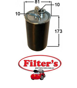 FS0062 FUEL FILTER Chrysler Sebring 2.0L CRD 2007 on JS. Turbodiesel. 4cyl. X25D1. DOHC   2.0L CRD Dodge Journey 2008- JC. Turbodiesel. 4cyl. 8T. DI. DOHC 16V  Dodge Avenger 2.0L CRD 2008- JS. Turbodiesel. 4cyl. 8N