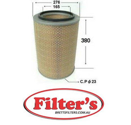 A361J AIR FILTER ISUZU  HDA5520   FRR33 2003-2008 ISUZU FRR34  FTR32 FVD23 6SD1TC   FVM133 6SA1T  FVM1400  6SA1T ENGINE - 1988-1996 ISUZU FVM23 ISUZU 6SD1TC  FVR13   FVR900 ISUZU 6AS1   FVZ13 6SA1T   FVZ1400 6SA1T