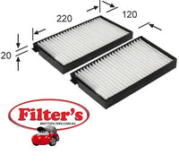 AC9405SET CABIN AIR FILTER HYUNDAI  Grand Starex Cabin Jan 07~ 2.5 L WA37 D4CB  HYUNDAI  H1 Starex Cabin May 07~Aug 15 2.5 L KGENPTQ07 4D56  Cabin May 07~Aug 15 2.5 L KGENPTQ07 D4CB