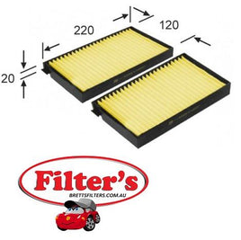BIO AC9405BSET Cabin Air Filter SET KIT Mighty II Air Supply Sys Nov 15~ 3.9 L 3.9L CUG15 D4DB Air Supply Sys Nov 15~ 3.9 L 3.9L CUG15 D4DC