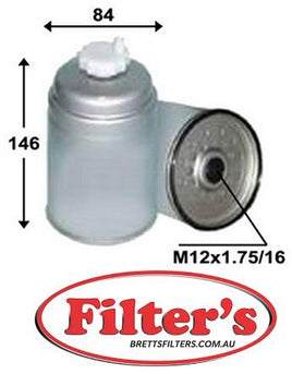 FC51002  FUEL FILTER  FORD 6202100 FRAM C4986A LUCAS HDF996 MANN-FILTER WK880 MOTORCRAFT EFG87 PUROLATOR F57294 RYCO Z544 WESFIL WZ544 WZ544NM SAKURA FC5111 FC-5111