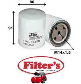 FC31003  FUEL FILTER Mercedes Benz 240D 2.4L 1976-1985 Mercedes Benz    300D 3.0L TD 3.0L  WCF77  WCF5301