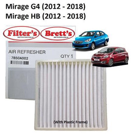 AC23304 CABIN AIR FILTER MITSUBISHI MIRAGE 1.2L / TRITON 2.4L CABIN/POLLEN  MITSUBISHI eK-Active Cabin    Oct 01~Jul 07    0.66 L    H81W    3G83 MITSUBISHI i  0.66 L    HA1W    3B20   Oct 06~Sep 13    0.66 L    HA1W    3B20-T