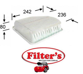 A11518 AIR FILTER FOR TOYOTA RAV 4 Air Supply Sys Jan 05~ 2.2 L ACA33L 2AD-FHV KW:110 Air Supply Sys Mar 06~Mar 10 2.2 L ALA30 2AD-FHV KW:130|Geo:Europe Air Supply Sys Mar 06~Mar 10 2.2 L ALA35 2AD-FTV  Air Supply Sys Feb 09~ 2.2 L ACA31W 2AD-FHV