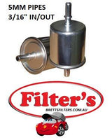 FE9924 FS7601 IN-LINE FUEL FILTER METAL STEEL 3/16" JOHN DEER AL153517 FS-7601 BALDWIN FS7601 NLINE STEEL METAL BF9807  JOHN DEERE TRACTORS 5070M, 5080M, 5090M, 5100M, 5215 SERIES, 5303, 5315