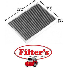 AC0150 CABIN AIR FILTER POLLEN AIR CON VOLVO XC70 6CYL PETROL B6324S MPFI DOHC BZ98 SERIES 2007-ON (INC. CROSS COUNTRY AND TURBO)  XC70 5CYL TURBO DIESEL D5244T4 DOHC 20V BZ71 SERIES 2007-ON  XC60 2.0L T5 B4204T7 MPFI 5CYL PETROL 2010-ON
