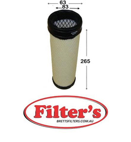A0425IN AIR FILTER FOR A0425 TOYOTA   FORKLIFT 5SDK8 MANITOU: 117442360071M, 177442360071M - NAPA: 2807 - REPLACED BY: P831079 - SAKURA: A1155 - SURE FILTER: SFA1079S - TFS: A144 - TOYOTA: 17744F986071, 177442360071, EPG07, 177442360071M, 177449833371