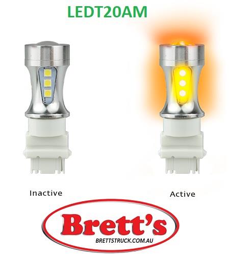 LEDT20WM T20 T20WM LED 20 WHITE REVERSE WEDGE BULB 12V 24V VOLT 18 Hig ...