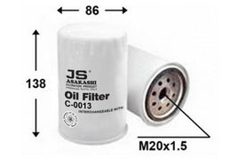 C0013 OIL FILTER Oil Filter Replaces Huafeng Power JX0810; ShanDong Huayuan Laidong Engine JX0810; CLARCOR Filtration (China) JX0810 B7469 Baldwin WITH 20MM THREAD