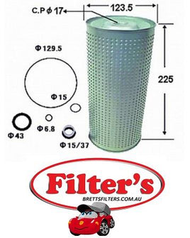OE608J OIL FILTER HINO GS221 / GS224 EM100 ENGINE - 1984-1992   EF500 1979-1979/HE356    Engine: N/A    1979- to   EF550 1981/K-SH600    Engine: N/A    1981- to - EF550 1981/K-SH630