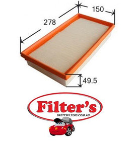 A0282 AIR FILTER RENAULT Megane Air Supply Sys Mar 99~Aug 02 1.9 L BA08 F8Q 622 KW:48 Air Supply Sys Mar 99~Aug 02 1.9 L BA0R F8Q 622 KW:48  RENAULT Pick Up Air Supply Sys Apr 04~ 1.9 L F8Q KW:45