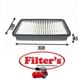 A189J AIR FILTER TOYOTA Cresta Air Supply Sys Sep 96~Aug 98 2.0 L 2.0L GX100 1G-FE  Air Supply Sys Jan 96~Jan 01 2.5 L 2.5L GX105 1JZ-GE  Air Supply Sys Sep 96~Jul 01 2.5 L 2.5L JZX100 1JZ-GE Eng:E.F.I.