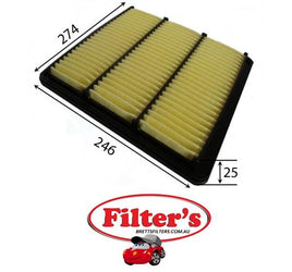 A22003 AIR FILTER NISSAN Teana Air Supply Sys Sep 10~Dec 13 2.0 L 2.0L J32L MR20DE  Air Supply Sys Sep 13~ 2.0 L 2.0L L33T MR20DE