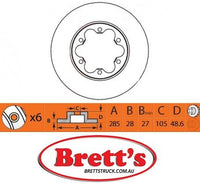 RN1330V DISC ROTOR FRONT  NiBK JNBK RN1330  TOYOTA Hiace Regius Front Axle Rotor Aug 03~Aug 07 2.5 L KDH205V 2KD-FTV Pos:Left/Right Front Axle Rotor Jan 05~Feb 14 2.5 L KDH200R TRH226  TRH200  TRH204 TRH223  TRH224  KDH211K