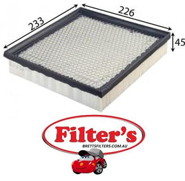 A53002 AIR FILTER DODGE Avenger Air Supply Sys Jan 12~ 3.6 L 3.6L ERB KW:211  FIAT Freemont Air Supply Sys Aug 11~ 3.6 L 3.6L JC ERB KW:206