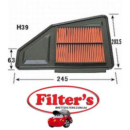 A872J AIR FILTER JS A872J AZUMI A28872 HONDA 17220-PXH-000 17220PXH000 NISSAN AY120KE050 TOYOTA V9112H035