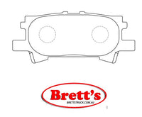 PN1498 DISC PAD SET NiBK JNBK REAR KIT  FOR TOYOTA KLUGER Rear Axle Brake    Aug 03~May 07    2.4 L    ACU20W    2AZ-FE     Rear Axle Brake    Aug 03~Nov 11    2.4 L    ACU25W    2AZ-FE