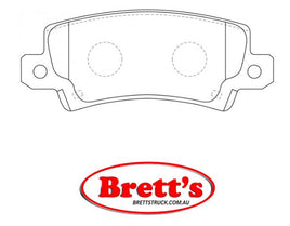PN1827 DISC PAD SET NiBK JNBK REAR KIT  FOR  NiBK PN1827 SB BP21827  FMSI D1216 FMSI D1216-8336  D12168336 KASHIYAMA D2227 TOYOTA 04466-02020 0446602020 TOYOTA 04466-02040 0446602040