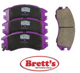 PN7248 DISC PAD SET NiBK JNBK FRONT KIT FOR ISUZU Aska Jun 90~Sep 93 1.8L BCK SUBARU Impreza Nov 92~Jul 00 1.5L GC1 EJ15 SUBARU Legacy Feb 89~Sep 93 1.8L BC2 EJ18