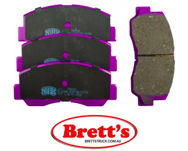 PN3084 DISC PAD SET NiBK JNBK FRONT KIT FOR TACTI V9118M014 TEXTAR 2069915204 TEXTAR 2069915205 TOKAI MN59 TOKIKO T1135 TRW GDB180 TRW GDB212 TRW GDB785 TRW GDB828 VALEO 598620 WVA 20476 WVA 20699