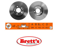 RN1289 DISC ROTOR NiBK JNBK NIBK  FRONT FOR NiBK RN1289  SB BR31123  MERCEDES-BENZ    2024210212 MERCEDES-BENZ    A2024210212