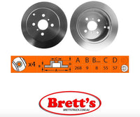 RN1308 DISC ROTOR NiBK JNBK NIBK REAR  FOR TOYOTA Corolla Rear Axle Rotor    Jan 01~Feb 07    1.4 L    ZZE120    4ZZ-FE    Pos:Left/Right Rear Axle Rotor    Mar 01~Aug 08    1.6 L    ZZE121R    3ZZ-FE