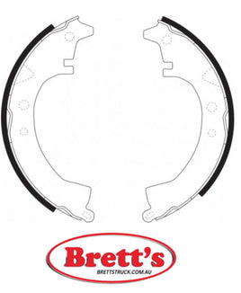 FN2268 BRAKE SHOE SET OF  4 SHOES NiBK JNBK REAR HANDBRAKE FOR TOYOTA    04495-20061 0449520061 TOYOTA 04495-20160 0449520160 TOYOTA 04497-20041 0449720041 TOYOTA 04497-20051 0449720051  AK NR1025 JNBK FN2268 MK K2268 NBK T260