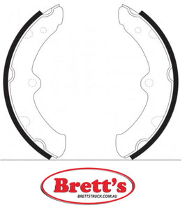 FN2297 REAR BRAKE SHOE SET OF 4 SHOES NiBK JNBK FOR NISSAN Atlas Condor Rear Axle Brake Jun 07~ 3.0 L TZ2F24   Jun 07~ 3.0 L TZ3F24