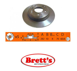 RN1383 DISC ROTOR NiBK JNBK NIBK REAR FOR  NiBK RN1383 SB BR28125  HONDA    42510-SFE-000 HONDA    42510-SX0-000 HONDA    42510SP0000 OEM    5862029730 OEM    5862029740