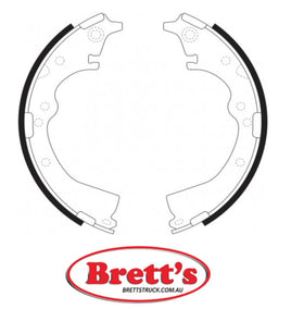 FN2283 BRAKE SHOE SET OF 2 OR 4 SHOES NiBK JNBK REAR HANDBRAKE FOR DAIHATSU Delta Rear Axle Brake    Sep 93~Sep 96    2.2 L    CB22G        BrkSys:A.B.S.|Pos:  TOYOTA Dyna  Jan 88~    2.0 L    YU60        Pos: Jan 88~    2.4 L    LY60        Pos: