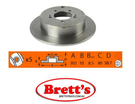 RN1404 DISC ROTOR NiBK JNBK NIBK REAR FRONT FOR NiBK RN1404  SB BR23135  CITROEN    4249F4 MITSUBISHI    4615A035 PEUGEOT    4249.61 PEUGEOT    4249.62