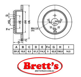 RN1438 DISC ROTOR NiBK JNBK NIBK REAR FOR TOYOTA Crown Rear Axle Rotor    Jan 03~Jan 08    3.0 L    GRS183    3GR-FSE    Pos:Left/Right Rear Axle Rotor    Sep 03~Feb 08    3.0 L    GRS182R    3GR-FSE    Pos:Left/Right