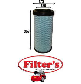 A282IN AIR FILTER INNER BALDWIN RS3711 FLEETGUARD AF25561 HINO 16546Z9101 HINO 17801-3460 178013460 HINO 17801-3460A 178013460A