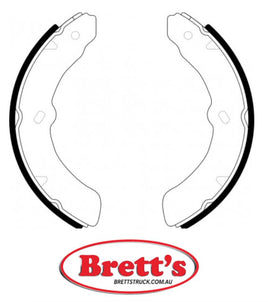 FN4458 BRAKE SHOE SET OF 2 OR 4 SHOES NiBK JNBK FRONT REAR FOR NISSAN Atlas Rear Axle Brake    May 95~Jun 04    3.1 L    AKR69    4JG2     Rear Axle Brake    Jun 95~Jun 02    3.1 L    BKR69    4JG2 NIBK FN4458 SB BS24458