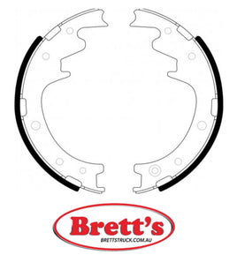 FN6637 BRAKE SHOE SET OF 2 OR 4 SHOES NiBK JNBK REAR FOR MITSUBISHI Delica Rear Axle Brake    Apr 86~May 94    1.6 L    P02V         Rear Axle Brake    May 86~May 94    1.6 L    L063P  Aug 90~Jun 93    1.6 L    P12V