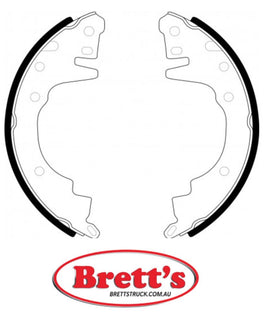 FN6646 BRAKE SHOE SET OF 2 OR 4 SHOES NiBK JNBK REAR FOR AK    NR3021 ATE    3013702142 BENDIX    361379B BOSCH    986487415 DELPHI    LS1345 FERODO    FSB247 FMSI    516 JNBK    FN6646