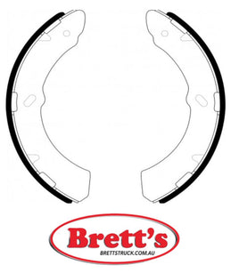 FN6654 BRAKE SHOE SET OF 2 OR 4 SHOES NiBK JNBK FRONT FOR MITSUBISHI Canter Front Axle Brake    Sep 85~Sep 89    2.7 L    FB300    4DR5 NIBK FN6654  MITSUBISHI    MB162160 MITSUBISHI    MB162160Y