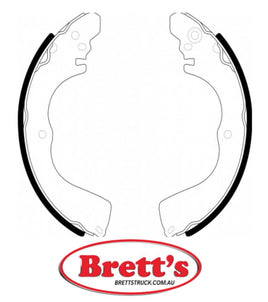 FN6723 BRAKE SHOE SET OF 2 OR 4 SHOES NiBK JNBK REAR FOR MITSUBISHI    MR449684 MITSUBISHI    MR476000 NISSAN    44060-6A01B 440606A01B  AK    NN3062 FMSI    S798 JNBK    FN6723 MK    K6723 NBK    T6723