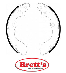 FN9801 BRAKE SHOE SET  4 SHOES   REAR FOR NIBK FN9801  MARUTI    53200M55K10 SUZUKI    53200-80J00 5320080J00 SUZUKI    53200-80J01 5320080J01 SUZUKI    53200-80J02 5320080J02 SUZUKI    53200M55K10