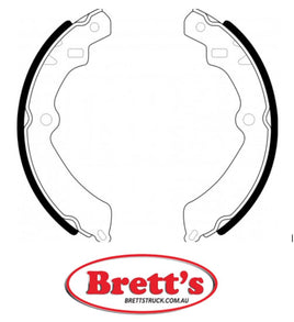 FN9934 BRAKE SHOE SET OF 2 OR 4 SHOES NiBK JNBK REAR FOR AK    NN5519 ATE    3013702242 BENDIX    361531B BENDIX    362350B BOSCH    986487425 DELPHI    LS1599 FERODO    FSB316 JNBK    FN9934