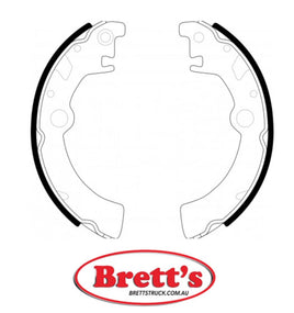 FN9944 BRAKE SHOE SET OF 2 OR 4 SHOES NiBK JNBK REAR FOR SUZUKI Wagon R+ Rear Axle Brake    Jan 97~Dec 99    1.2 L    SR412    K12A