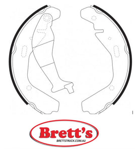 FN9977 BRAKE SHOE SET OF 2 OR 4 SHOES NiBK JNBK REAR FOR SUZUKI Wagon R Rear Axle Brake    Feb 00~Aug 03    1.3 L    MA53    G13BB     Rear Axle Brake    Feb 00~Sep 03    1.3 L    RB413    G13BB