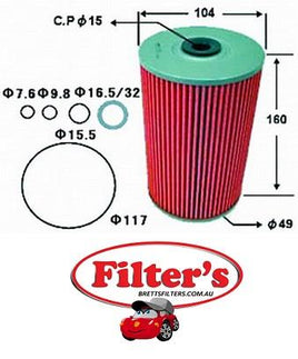 OE605J OIL FILTER HINO S156071710 HITACHI 4033986 HITACHI 4143270 HITACHI 4507887 ISUZU 1-13240109-0 ISUZU 1-13240109-1 ISUZU 1-87810075-0 ISUZU 1-87810075-1 ISUZU 1-87810075-2 ISUZU 5-13240014-0
