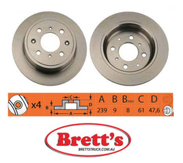 RN1052 DISC ROTOR NiBK JNBK NIBK REAR FOR HONDA Civic Ferio Rear Axle Rotor    Aug 91~Sep 95    1.5 L    EG8    D15B    Pos:Left/Right Aug 91~Sep 95    1.6 L    EG9    B16A    Pos:Left/Right Sep 93~Aug 95    1.6 L    EJ3    ZC    Pos:Left/Right