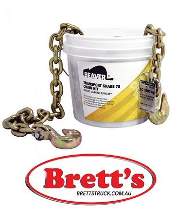 LS201 8MM X 9M CHAIN WITH GRAB HOOKS RATED 3800KG 9MTR TRANSPORT CHAIN ...