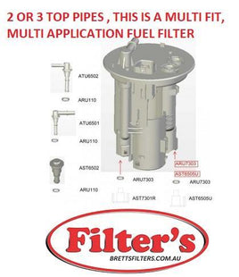 FS6510 IN-TANK FUEL FILTER MITSUBISHI GRANDIS BA NA4W 0-1/2003-5/2010 4 Door Wagon 2.4 litre 2.4L 4G69 I4 16v SOHC MPFI  121KW  FWD AT      AC Delco  MN158345 AZUMI FS6510 FS23505 FS23505U FST23505 FST23505U  JS JN6510  JS6510