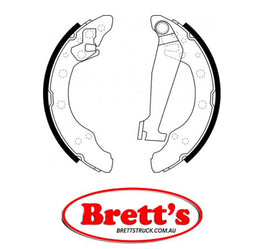 FN0534 BRAKE SHOE SET OF 4 SHOES NiBK REAR FOR AUDI A2 Rear Axle Brake    Mar 01~Aug 05    1.2 L    8Z0    ANY    Pos:Left/Right Rear Axle Brake    Mar 00~Aug 03    1.4 L    8Z0    AUA    Pos:Left/Right
