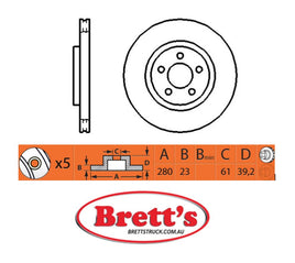 RN1156V DISC ROTOR NiBK JNBK NIBK FRONT FOR NIBK RN1156V CHRYSLER    04509994AA CHRYSLER    04509994AD CHRYSLER    4509994AA CHRYSLER    4509994AB OEM    4509994 OEM    45099941 OEM    5273141AA