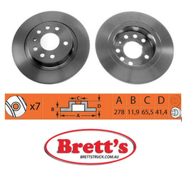 RN1172 DISC ROTOR NiBK JNBK NIBK REAR FOR SAAB 9-3 Rear Axle Rotor    Jul 03~    2.0 L    C79    B207E     Rear Axle Rotor    Jul 03~    2.0 L    C79    B207L     Rear Axle Rotor    Mar 04~    2.0 L    FB7    B207L    Rim:Ø: 278 mm